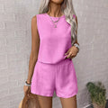 Casual Tank Top plus Shorts Set - Fashion Summer Vacation Outfit Women