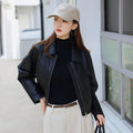 Fall Korean Retro Lapel Collar Fitted Cropped Jacket