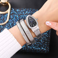 2024 New Snake Shape Bangle Watch Cross-Border Export Bestseller Factory Wholesale Women Bangle Watch Quartz Watch
