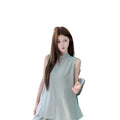 Summer Old Money Sporty Linen Cotton Sleeveless Loose Wide Leg Pants + Top 2-Piece Set