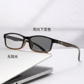 Presbyopia Glasses Light Feel Photochromic Distance-Near Dual Overseas Western Fashionable Ultra-Light Trendy Square Frame Progressive Reading