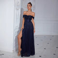 Women's Strapless Backless Sequin Premium Evening Gown Party