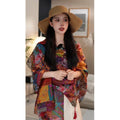 Women's Summer Ethnic Retro Frog Button Sun-Protection Shawl 2026 - As Pictured
