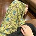 Summer Retro Casual Printed Lightweight Elastic Straight Leg Pants