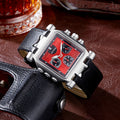 New Square Mens Watch Fashionable Hip-Hop Multifunction 3 Eye Premium Waterproof Quartz Watch Overseas Hot Sale