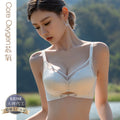 375#夏季透气性感缎面调整型内衣女小胸聚拢无钢圈收副乳文胸套装