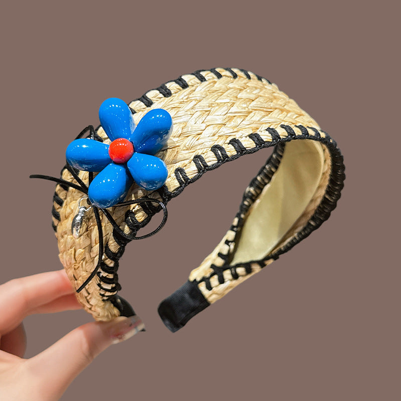 French Floral Feather Mesh Headband - view 8