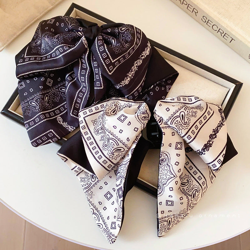 Vintage Paisley Bow Hair Claw Clip - view 4