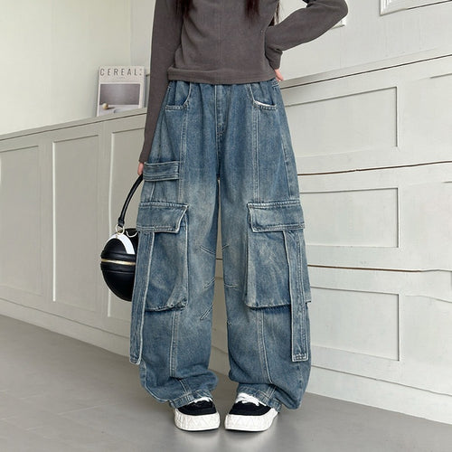 Girls' Trendy Cargo Wide-Leg Jeans - Fall 2026