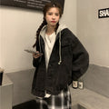 Women's Fall Korean Casual Loose Jacket + Top 2026 | Trendy Jacket - Light Blue
