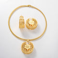 Overseas Fashionable Commute Geometric Shape Band Shape Earrings Necklace In Stock Summer Simple Elegant Earrings 2-Piece Set