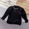 Girls' Pearl Lace Trim Long Sleeve Base Layer T-Shirt