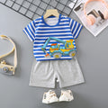 Women's Summer Cotton Short Sleeve Set 2026 | 2 Piece Outfit Set - Orange