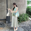 Women's Summer New Chinese Floral Dress + Shirt + Camisole Set 2026