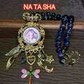 Vintage Accessory vintage Moonlight Sleeping Dream Angel Necklace KF Retro Wings Heart Star Month Fringe Earrings