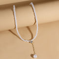 2025 Year New Korean Version Cubic Zirconia Pearl Choker Premium Chain Simple Influencer Necklace Clavicle Chain N6198