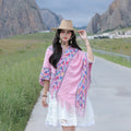 Women's Ethnic Elegant Knit Shawl + Cape 2026 - White