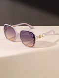 Fashionable Square Sunglasses UV-Proof New Overseas Western Trendy Versatile Influencer Style Premium Sunglasses