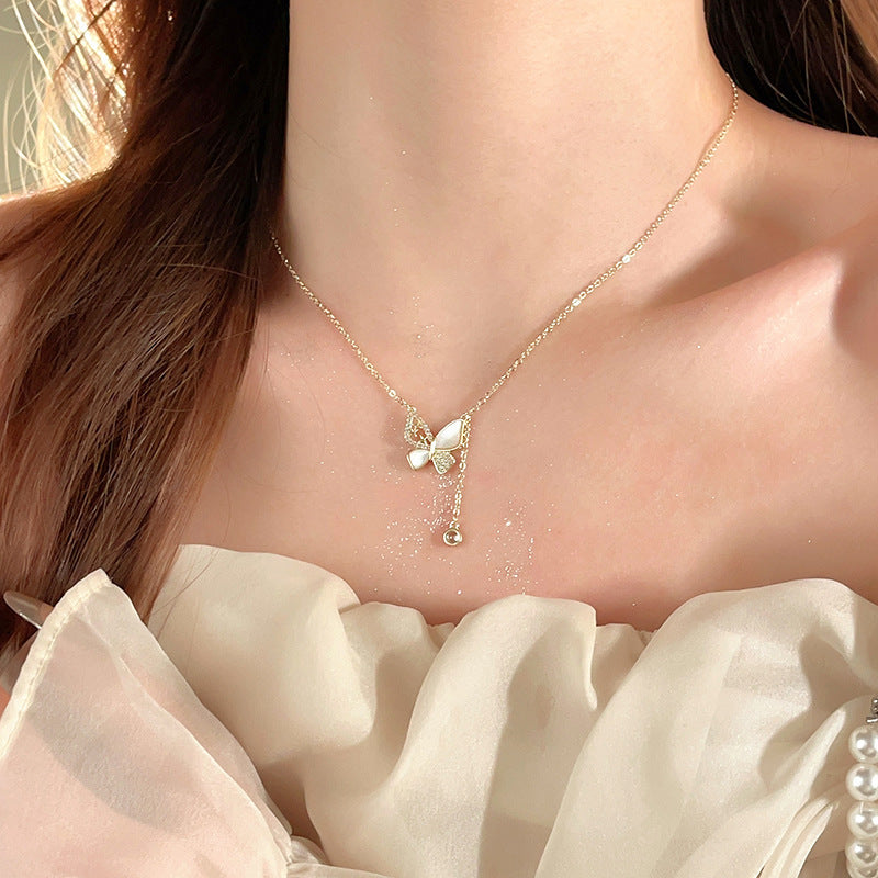 French Vintage Camellia Pearl Necklace - view 7