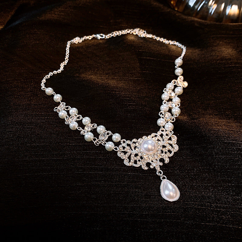 French Multi-Layer Pearl Necklace - view 7