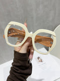 Big Frame Plano Glasses Anti-Blue 2026 New Western Fashionable Casual Influencer Style Women Personality Sunglasses