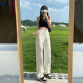 Fall Petite High Waist Drapey Wide Leg Straight Leg Pants