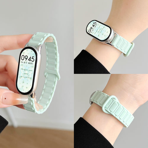 Fits Xiaomi Band 9 / 10nfc Watch Band Magnetic 8 New 7 Silicone 6 Smart Capable 5 Sports 4 Girls 3 Wrist Strap