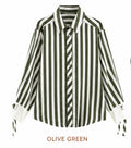 Office Versatile Striped Loose Shirt