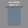Shower curtain waterproof and mildew-proof curtain without punching invisible partition curtain European style double-sided magnetic imitation linen folding shower curtain