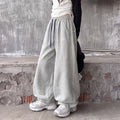 Girls' Casual Drawstring Wide-Leg Sweatpants