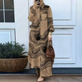 Elegant Long Sleeve Loose Shirt + Pants 2-Piece Set