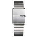 2026 New Square Unisex Creative No Hand Simple Retro Watch Women Date Steel Band Cross-Border Hit Lot
