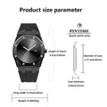 PINTIME / Item Time Silicone Band Student Watch Premium Personality Trendy Fashionable Date Men Waterproof Quartz Watch