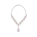 Ethiopia Nano Flower Vine Fairy Women Breeze Rhinestone Flower Teardrop Jewelry Set Wedding Banquet Necklace Light Luxury Niche Necklace