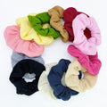 12 Piece One Set Fall/Winter New Candy Fruit Color Yarn Knit Soft Large Cord Hair Tie Solid Sweet Head Jewelry Hair Tie