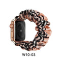 For apple iwatch Watch Band Overseas Striped Plaid Fresh Stretch Single Row Large Cord Apple Band