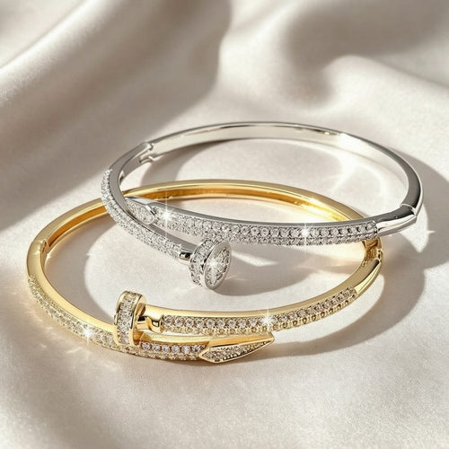 Card Home Classic Stud Bangle Light Luxury Western Fashionable Elegant Hand Jewelry Factory Direct Bestseller Open End Bracelet Jewelry