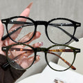 Retro Round Glasses Frame Overseas Unisex Fashionable Anti-Blue Bare Face Wear Jewelry Glasses Contrast Stud Frame