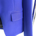 Women's Fall Office Elegant Waist-Tie Slit Fitted Blazer 2026 - Blue