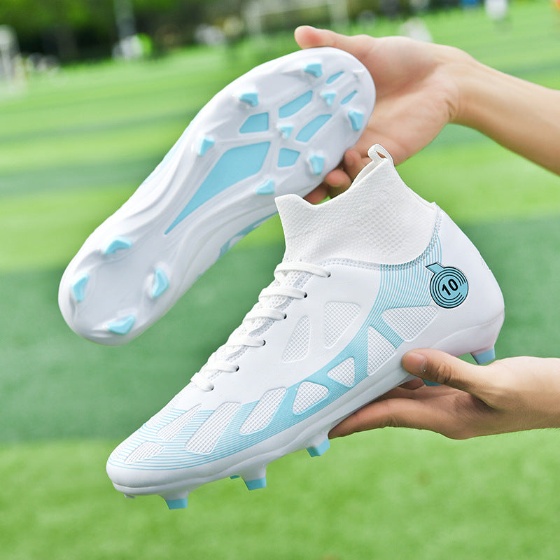 high-top football shoes for men with long nails and broken nails for students and children, professi
