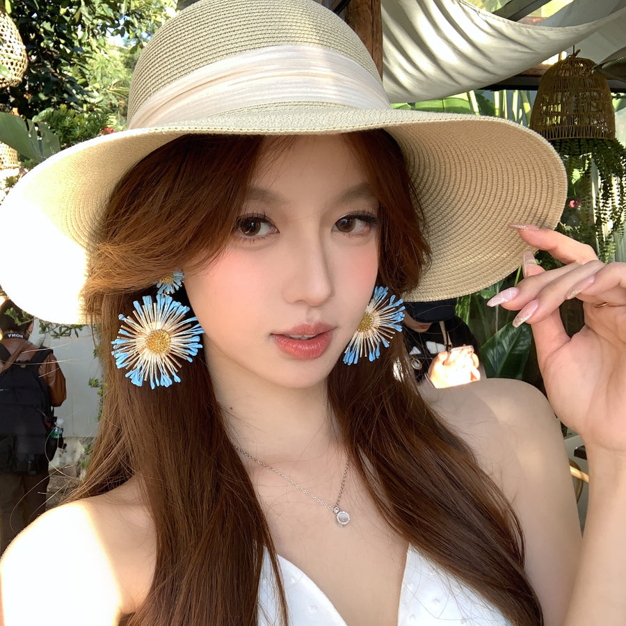 Dopamine Pearl Flower Drop Earrings - view 4