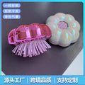 Cushion Comb Head Part Pro Smoothing Hair Brush Flower Shape Mini Cushion Comb Foldable Portable