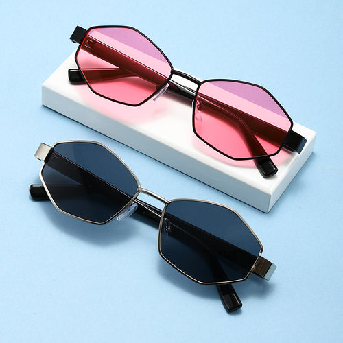 2025 New Import Triangle Sunglasses Western ins Influencer Geometric Polygon Glasses Personality Hip-Hop Sunglasses