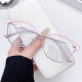 New Overseas Cat-Eye Photochromic Anti-Blue-Light Glasses Retro Gold Metal Frame Women Bare-Face Tool Plano Glasses Frame