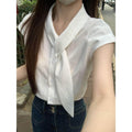 Summer Office French Short Sleeve Shirt