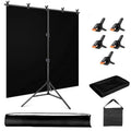 Photography T-shaped background stand 2*1.5 meters T-shaped 150*200CM background curtain set Live broadcast green screen equipment