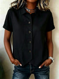 Summer Casual Short Sleeve Asymmetric Shirt