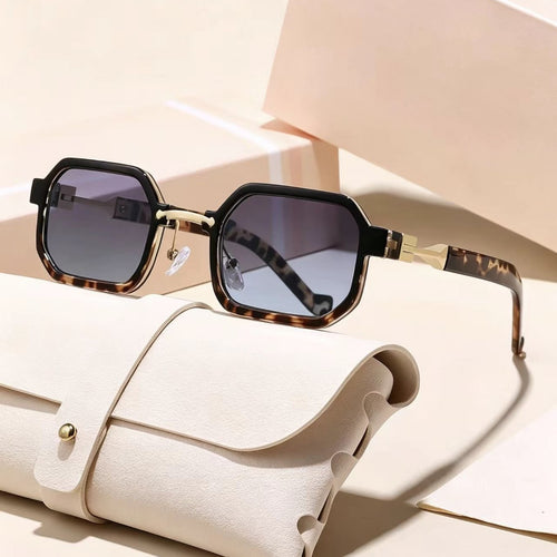 Square UV-Proof Trendy Fashionable Metal Sunglasses Overseas Western New Personality Sunglasses