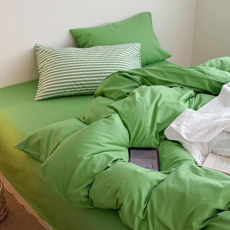 Green Apple Park Washed Cotton 4-Piece Bedding Set - view 2