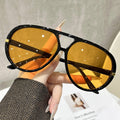 Big Frame Aviator Women Western New Pair Bridge Personality Sunglasses Street Snap Versatile Sun-Proof Sunglasses